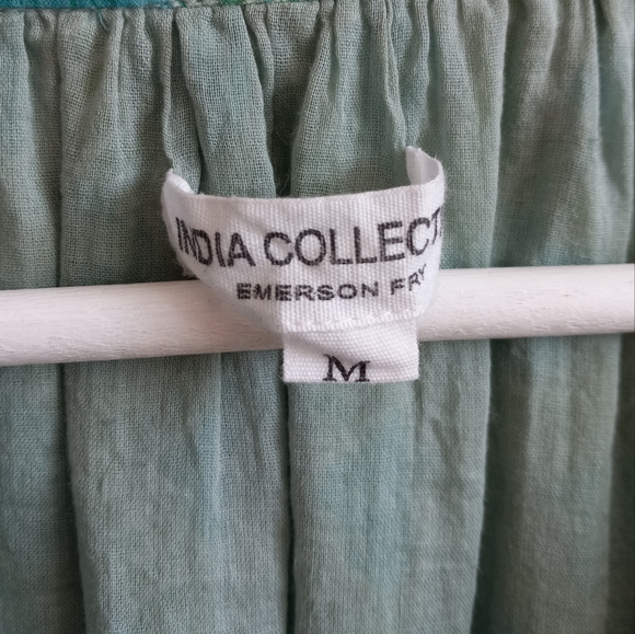 Emerson Fry India Collection Frances Blouse Organic Cotton Block Printed M - Picture 7 of 15